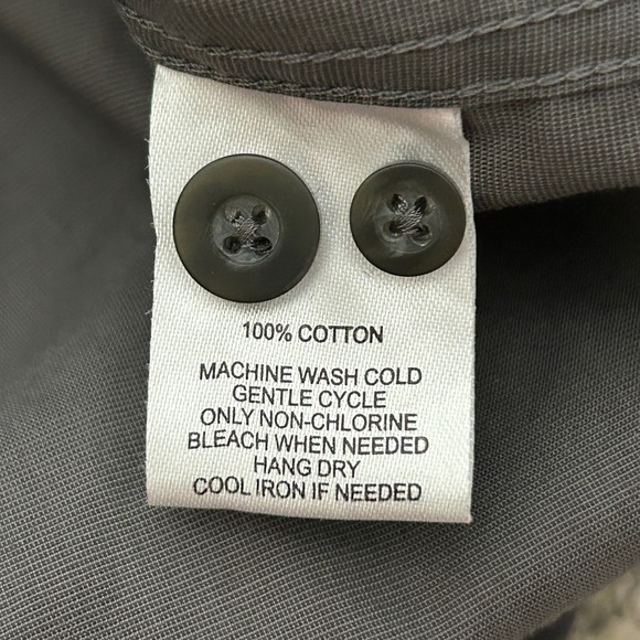 UNTUCKit Button Down Shirt Large Gray Slim Fit Cotton Long Sleeve Pocket - Picture 6 of 7